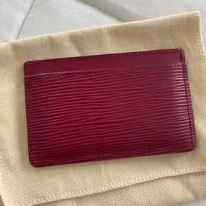 Louis Vuitton Epi Leather Fuchsia Card Holder